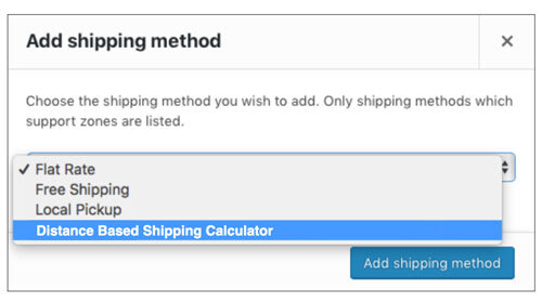 Add Distance Based Shipping Calculator to Woocommerce